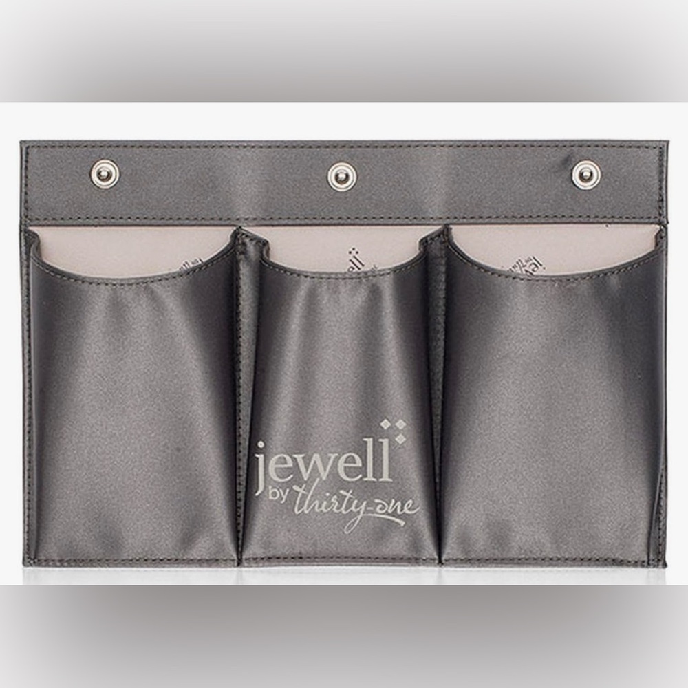 Jewell by thirty One home Utility/Organizer NWT City Charcoal triple slit pocket